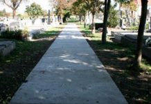 Nove betonske staze na grobljima u Bečeju